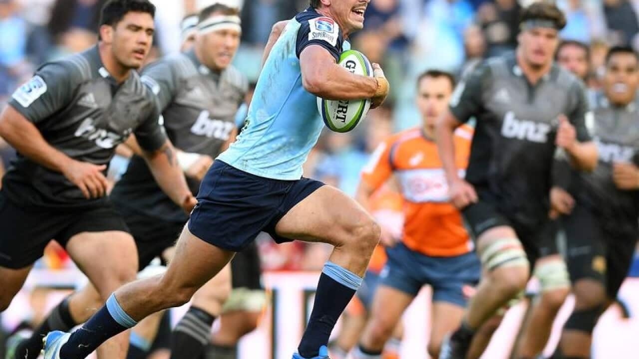 This is a file image of Jake Gordon of the Waratahs in action.