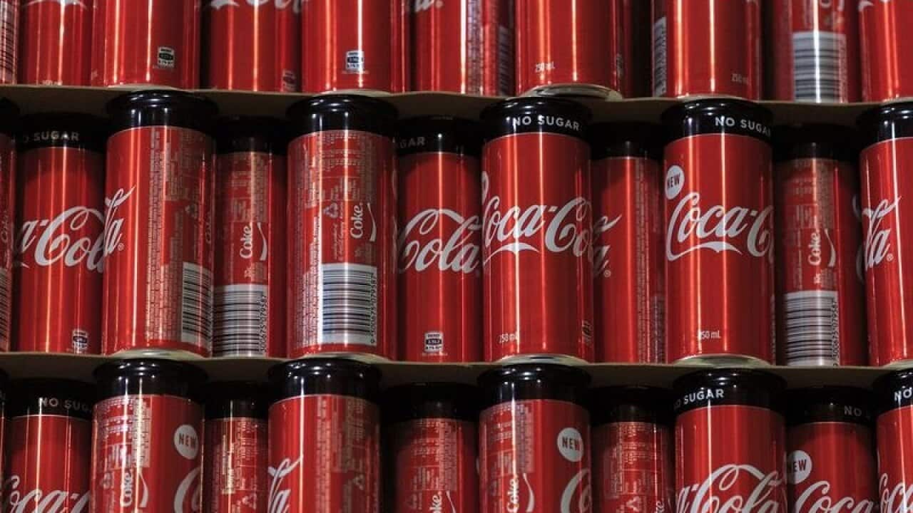 Cans of Coca Cola No Sugar