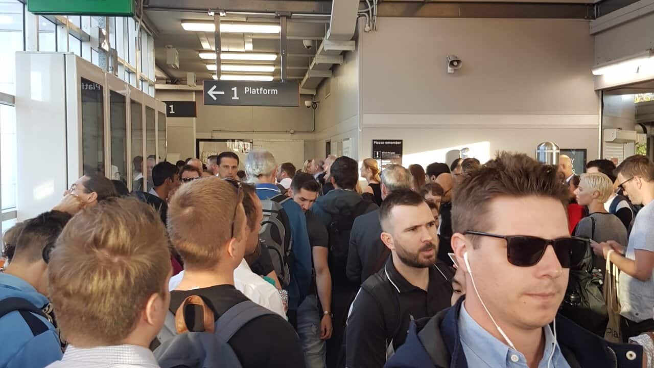 Irate commuters say even train staff members didn’t know what was going on. Picture: TwitterSource:Twitter