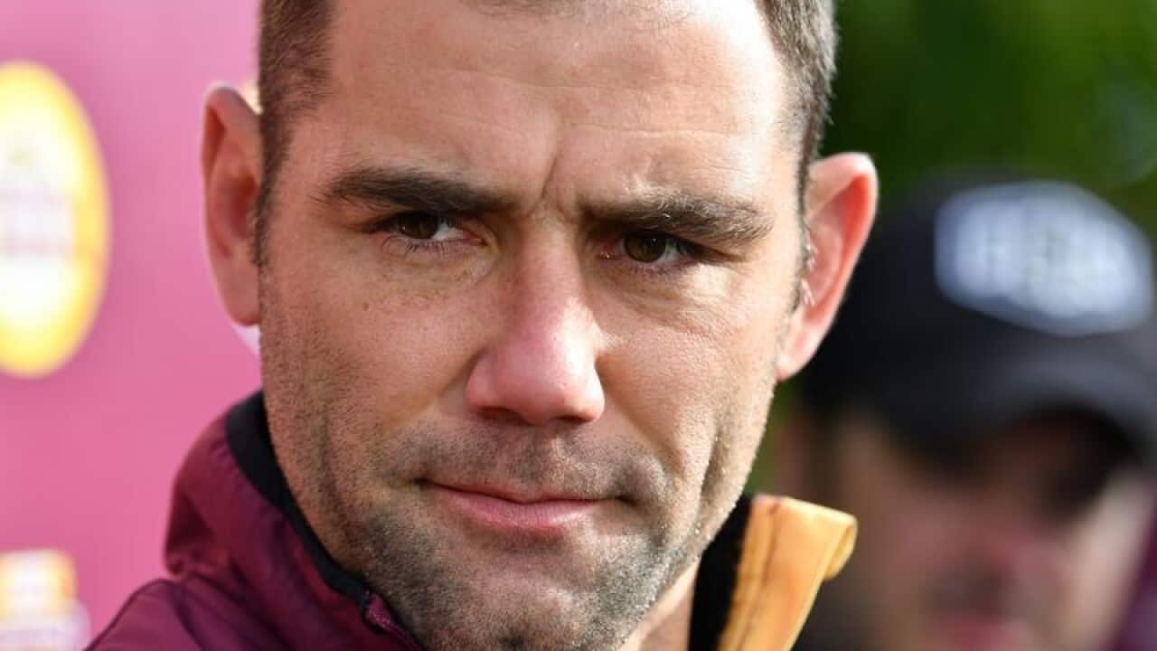 Cameron Smith during a media conference