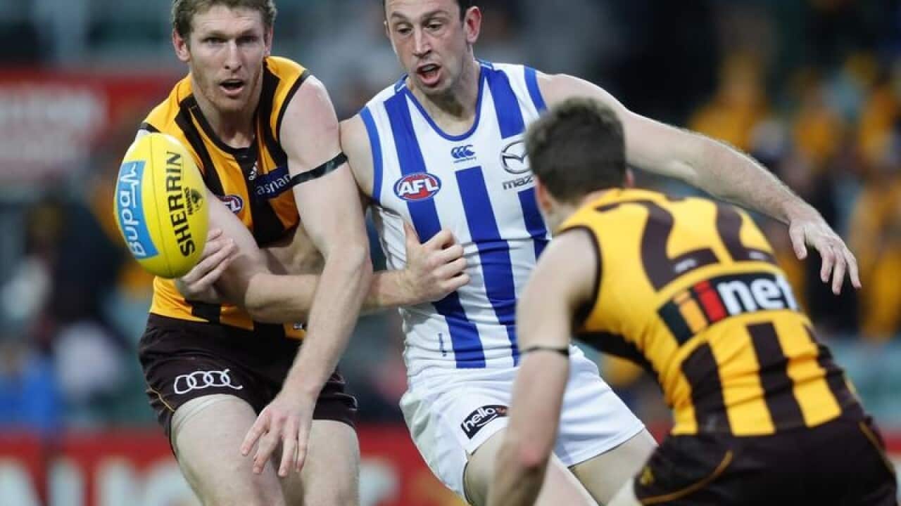 Ben McEvoy of the Hawks