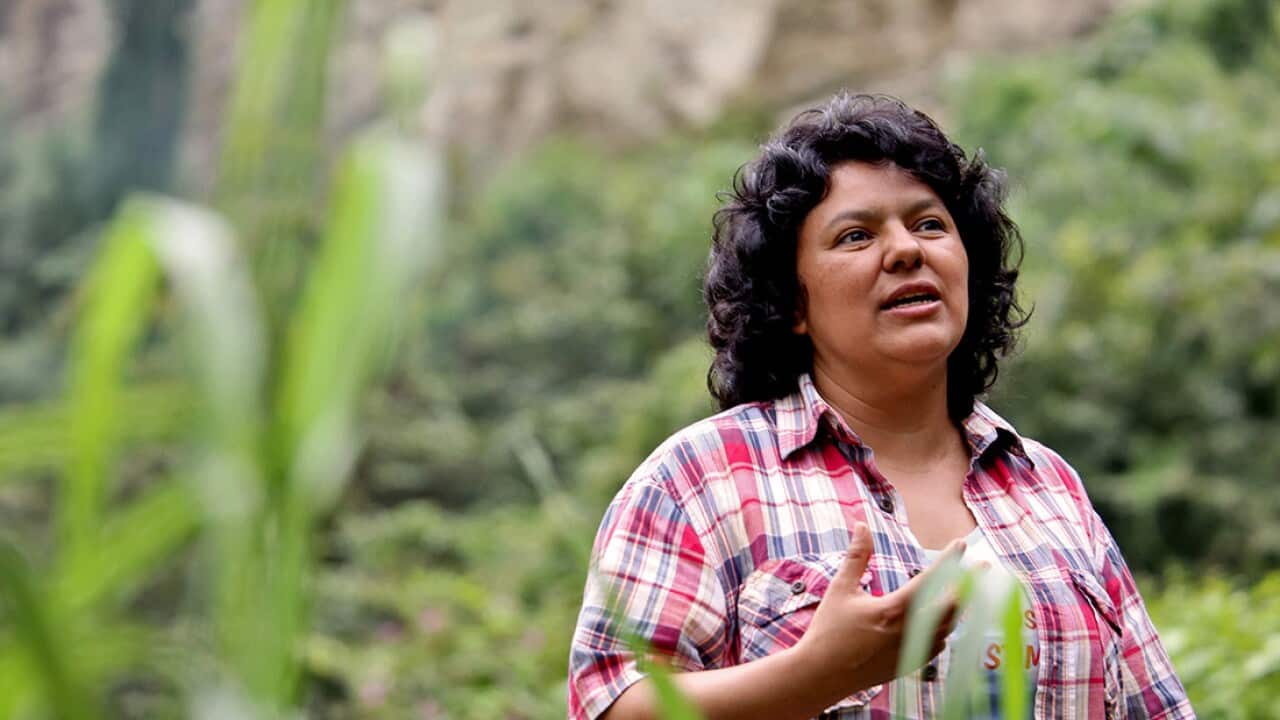 Honduran Indigenous activist Berta Caceres.
