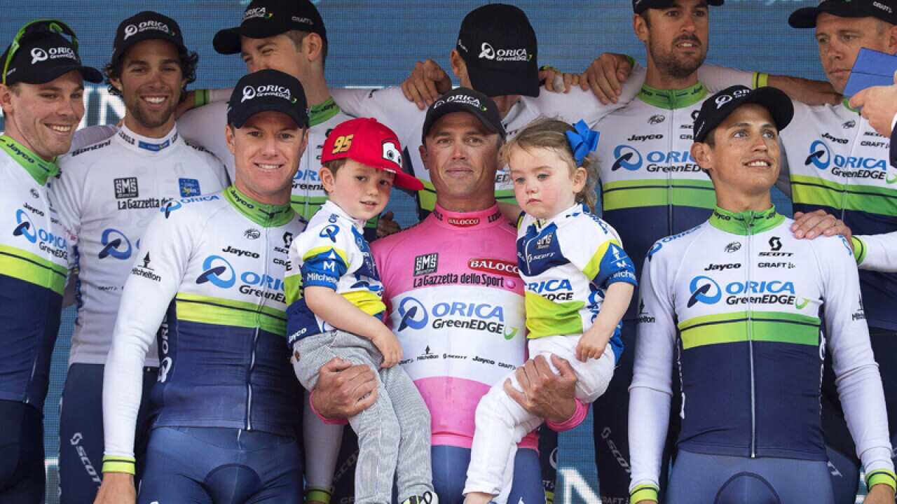 Members of Orica-GreenEDGE during the Giro d'Italia