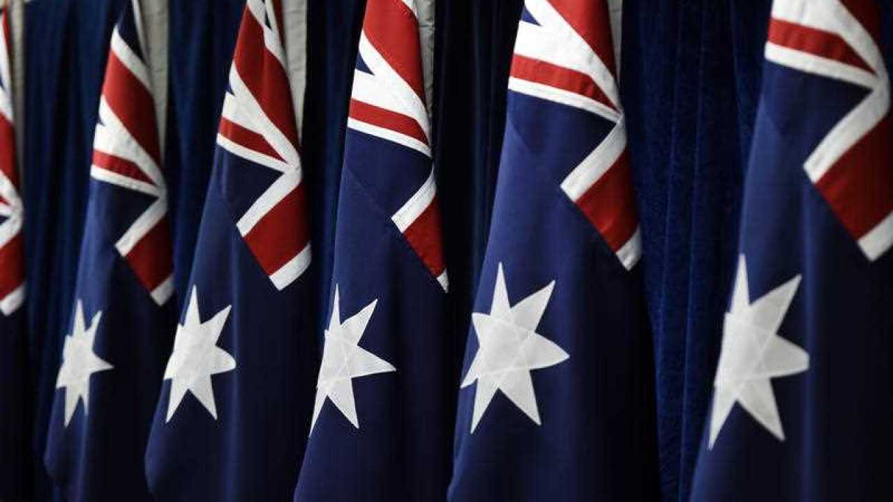 Australian flags.