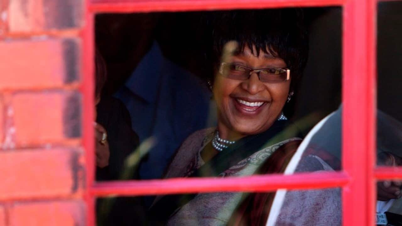 Winnie Madikizela-Mandela in the Mandela House museum in Soweto in 2009 (AAP)