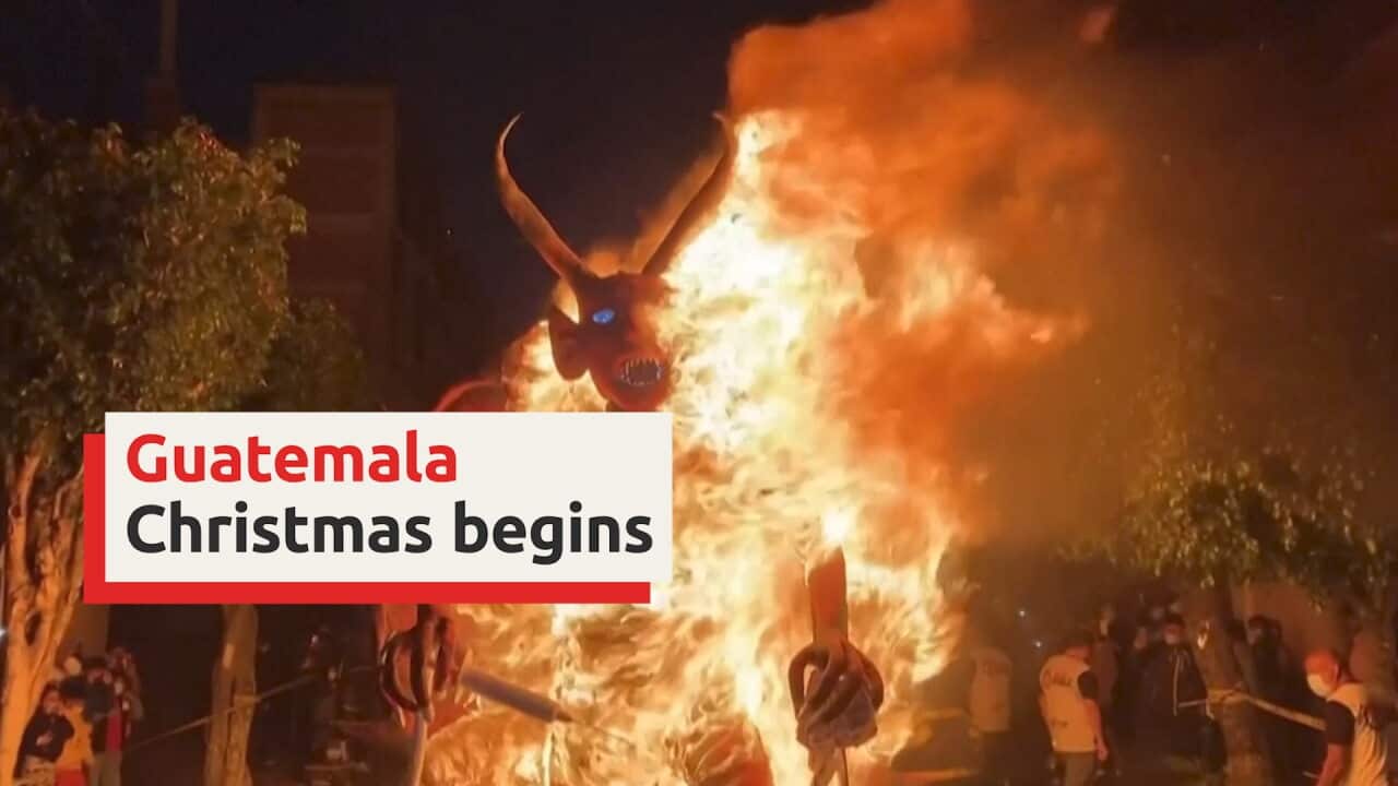 Burning devil kicks off Guatemala Christmas season