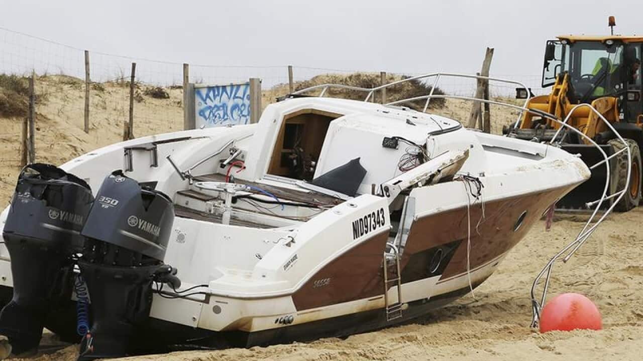 The speedboat belonging to Quiksilver CEO Pierre Agnes