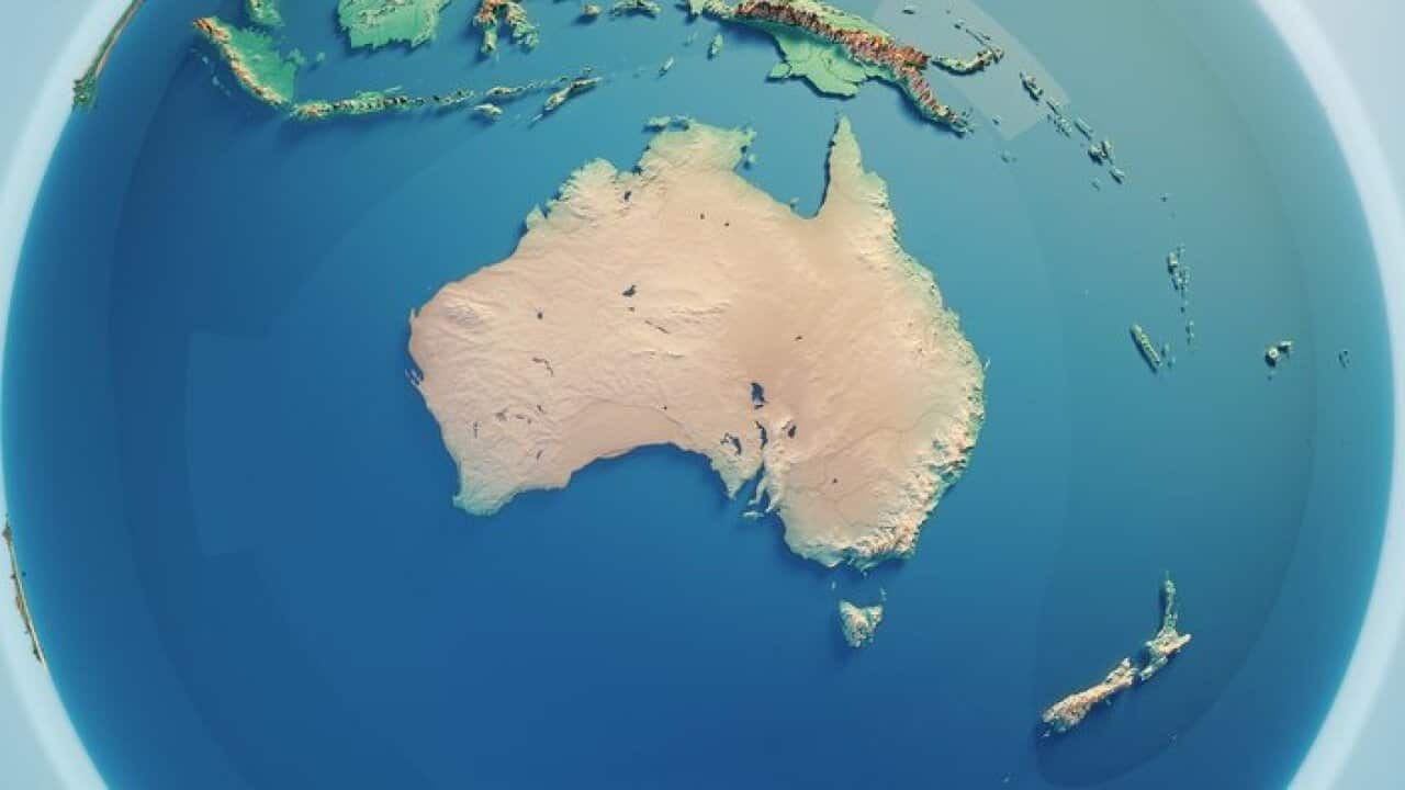 Australia 3D Render Planet Earth