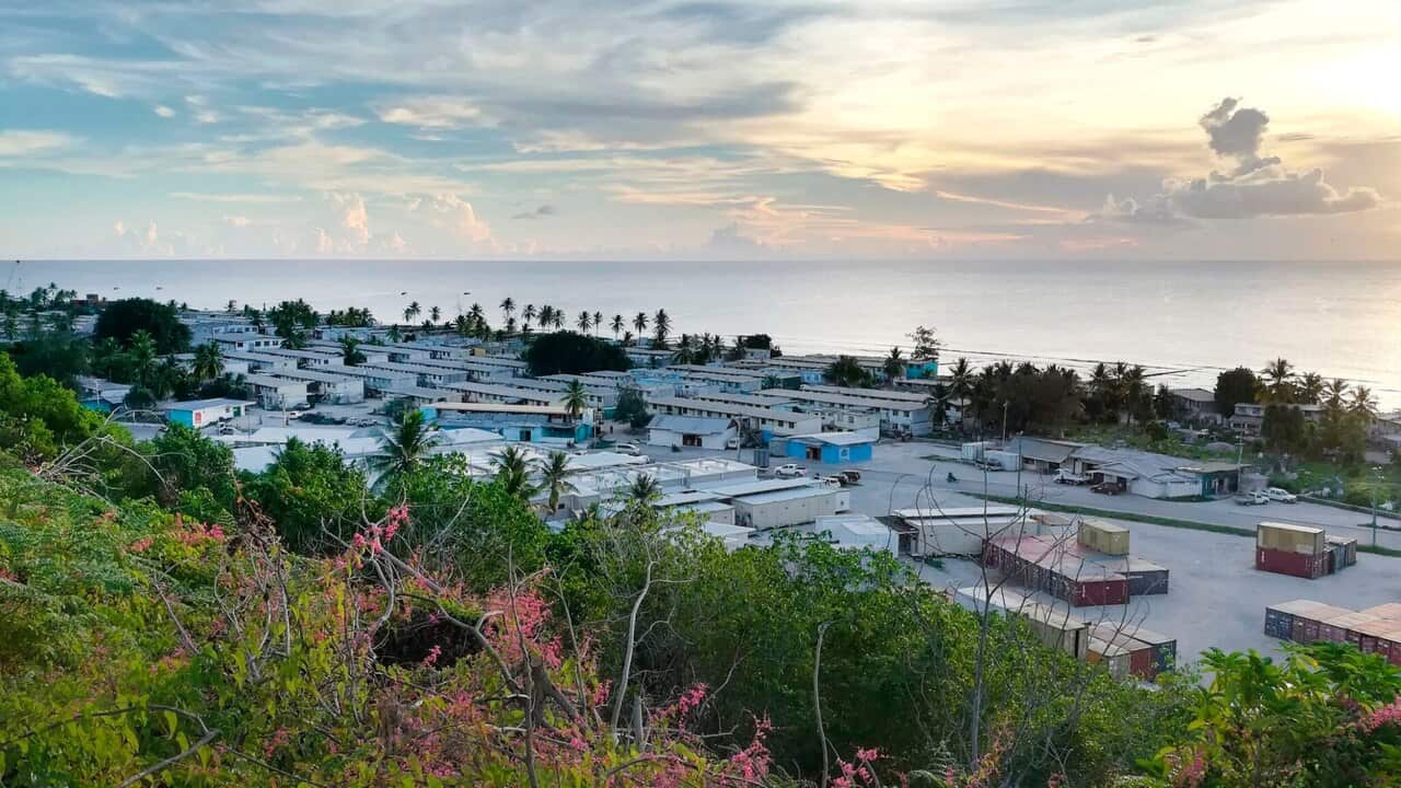 Immigration detention facilities on Nauru.