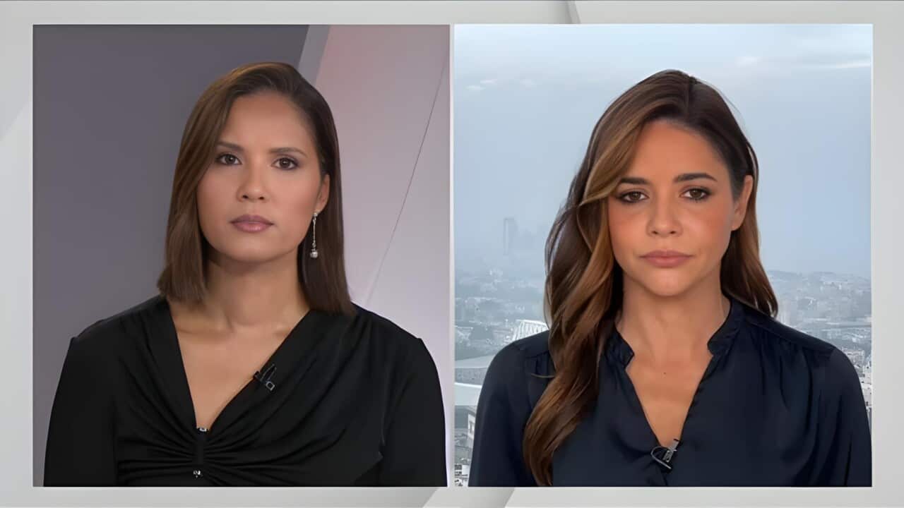 Sarah Coates in Tel Aviv talks to SBS's Janice Petersen.jpg