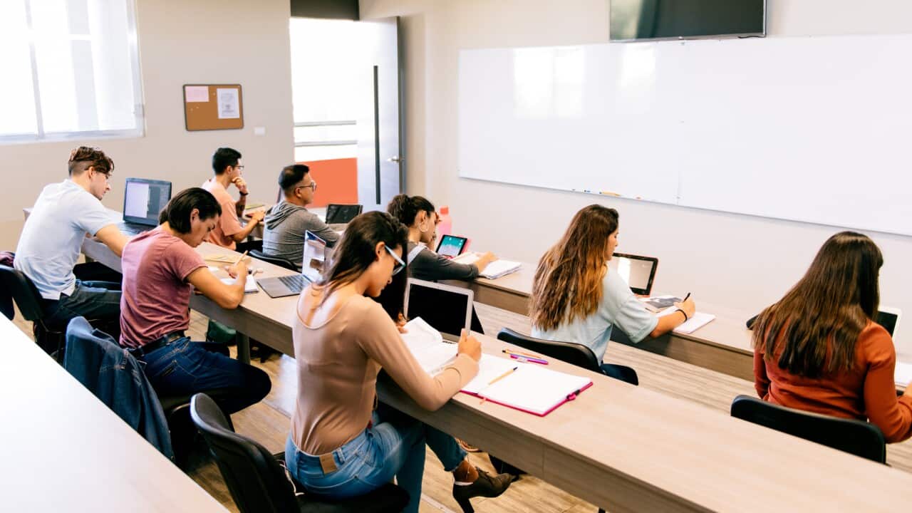 University Students in Classroom