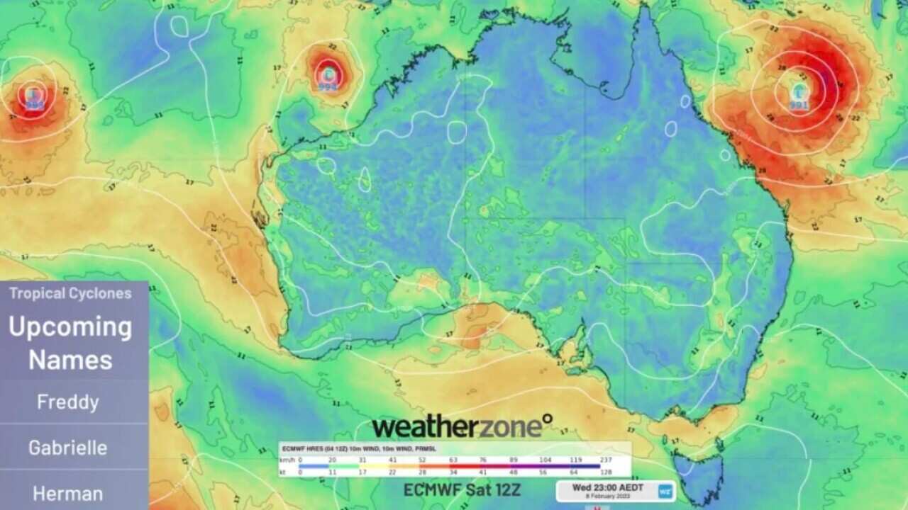 Three systems off Australia's coast could develop into tropical cyclones this week.