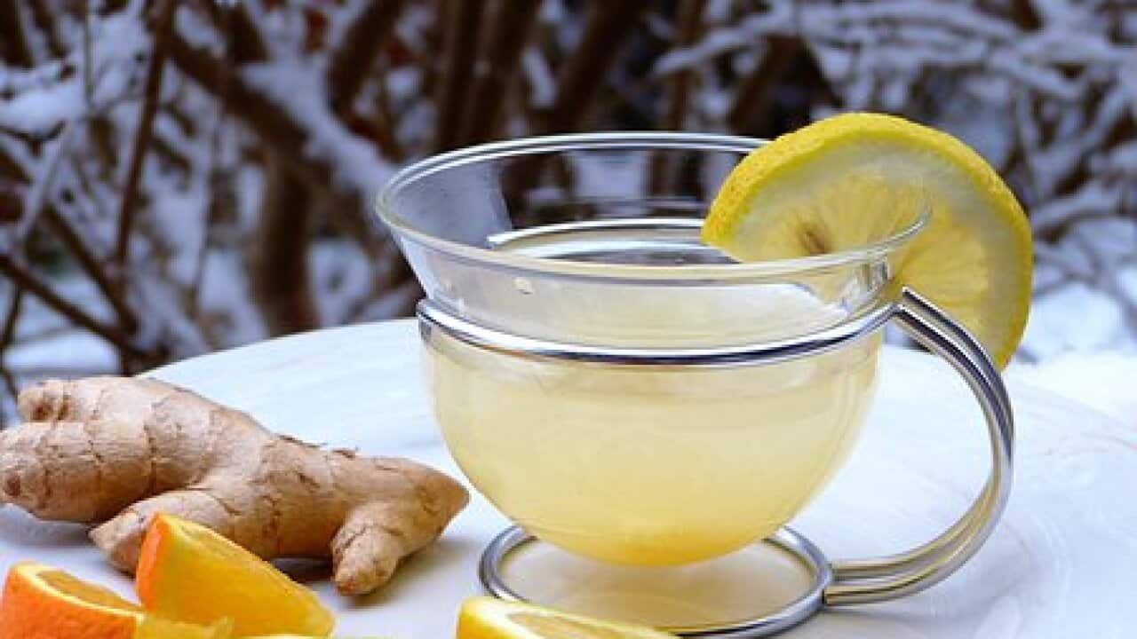 Lemon, ginger, snow