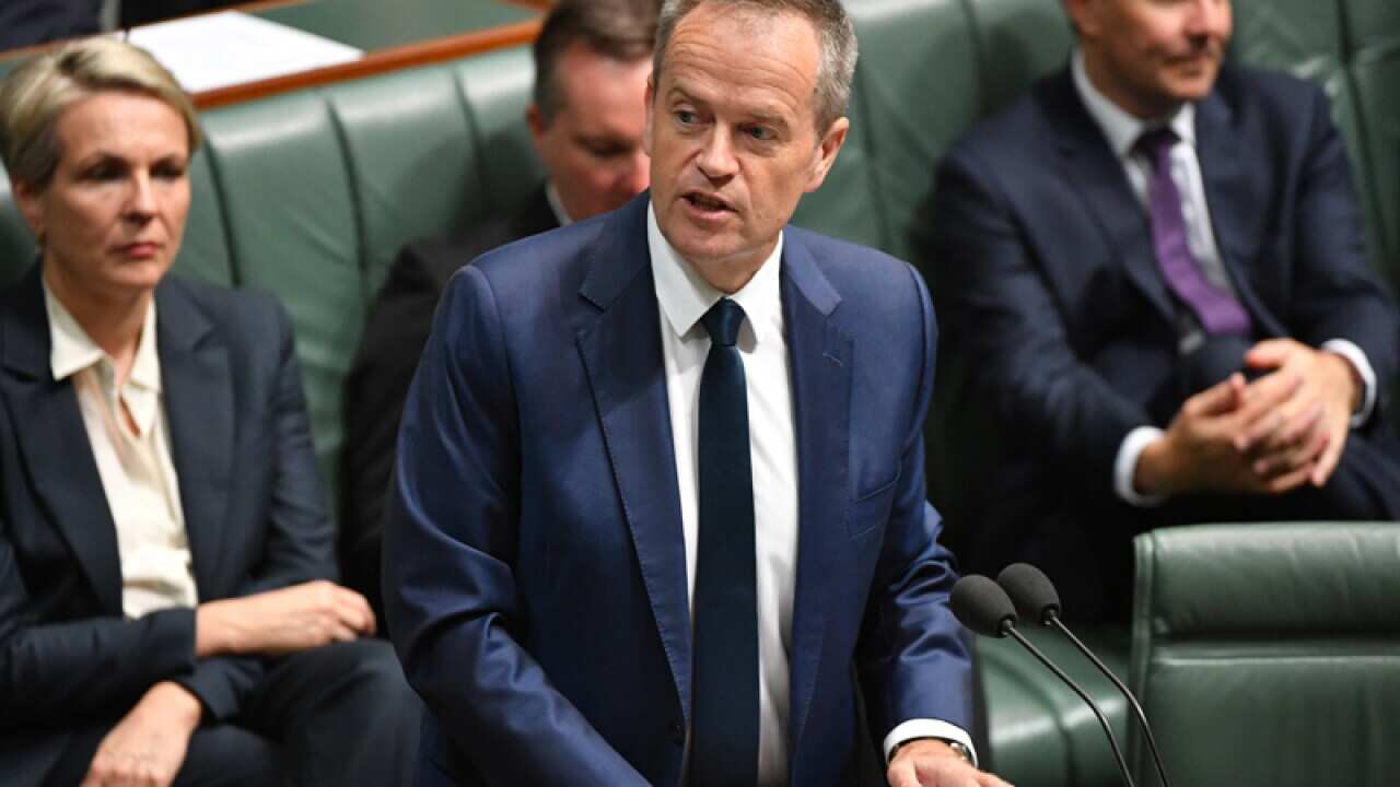 Bill Shorten speaks during a motion on Section 18C