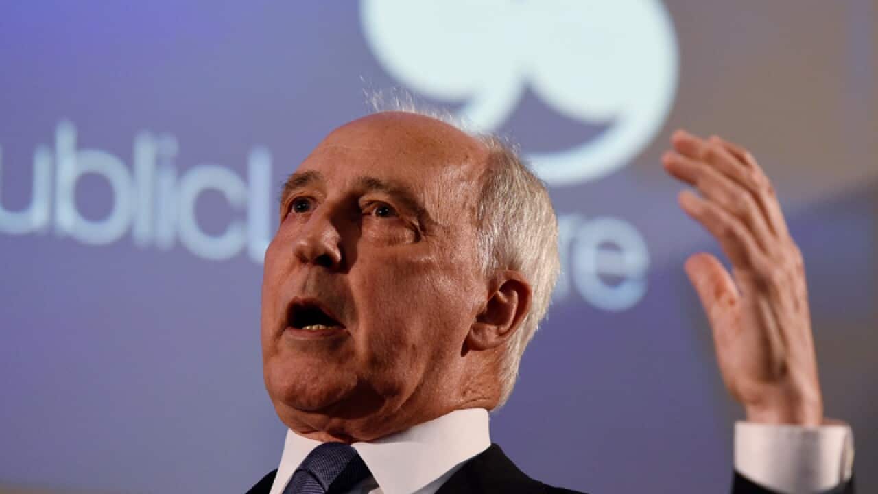 Former prime minister Paul Keating