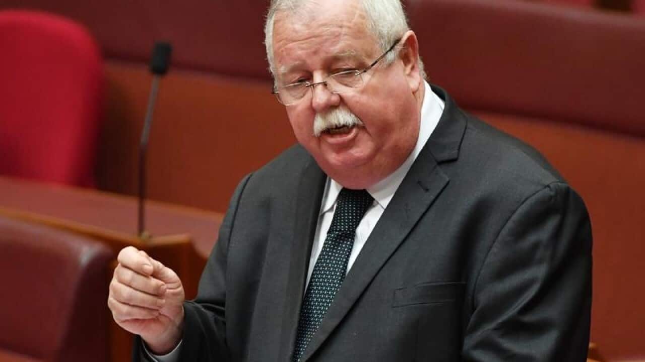 Nationals Senator Barry O'Sullivan makes a statement