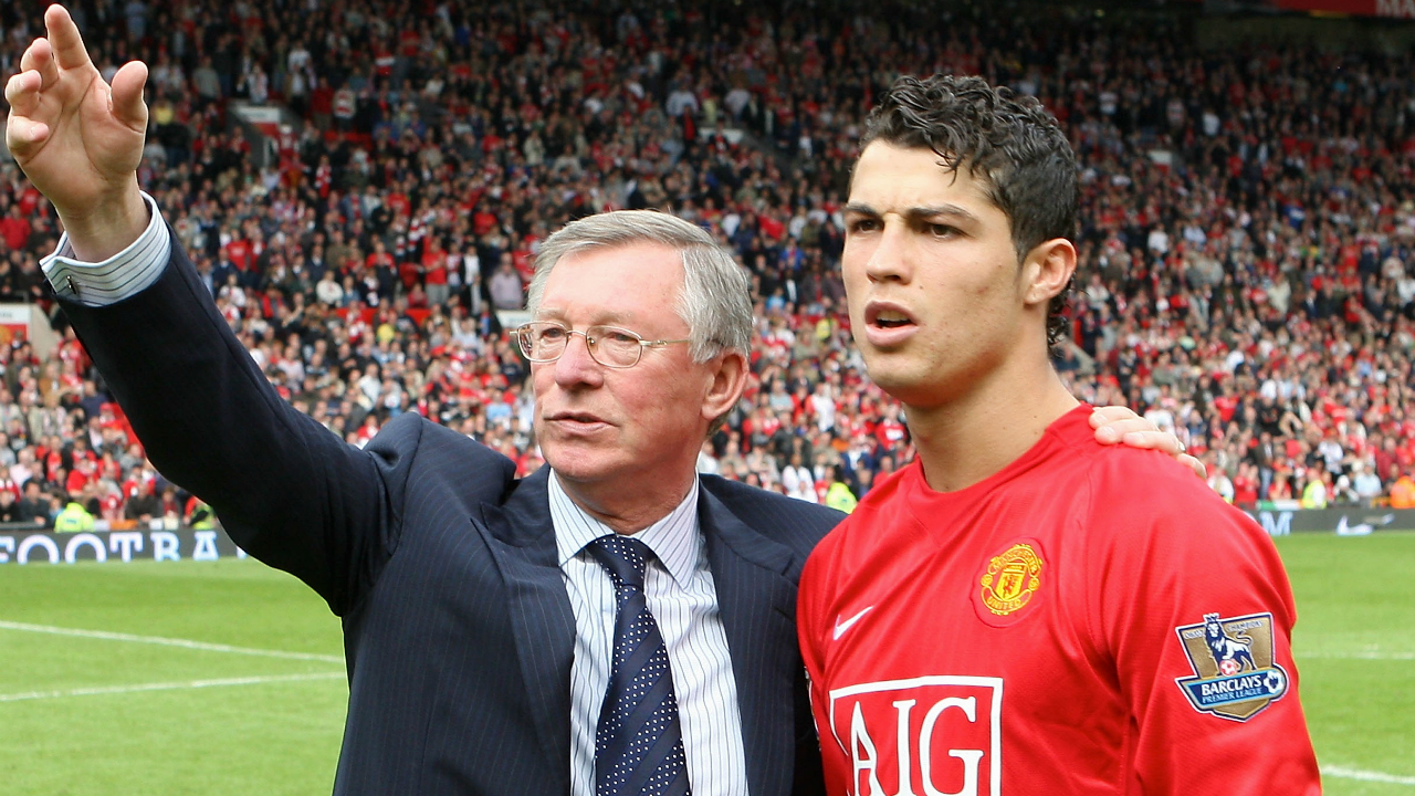 Alex Ferguson (L), Cristiano Ronaldo
