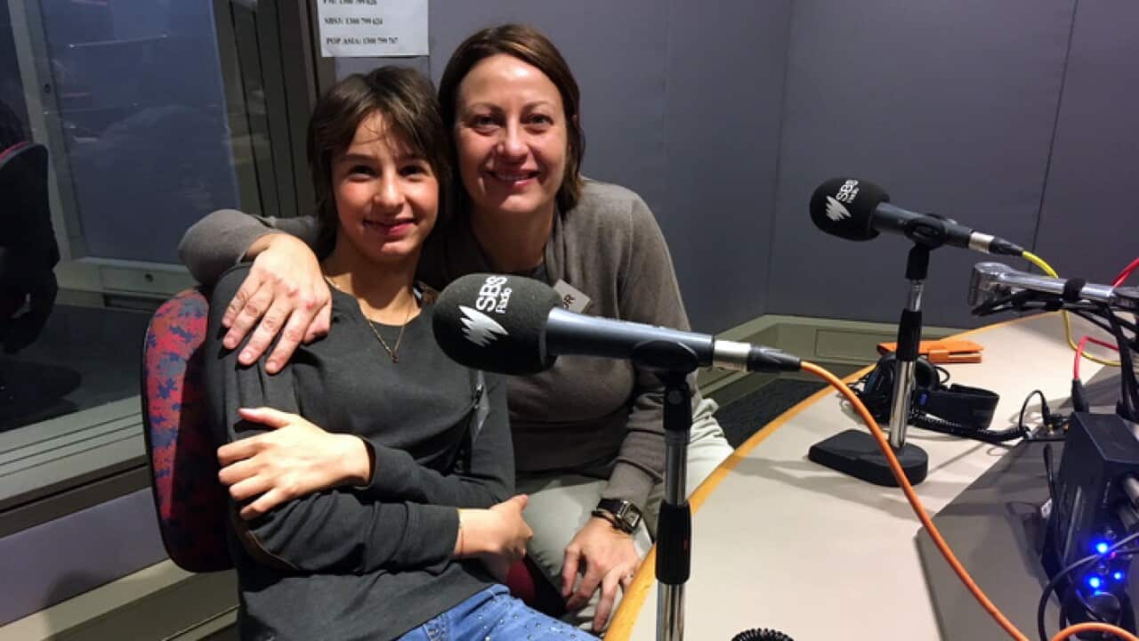 Carlotta and her mum Lara in our studios