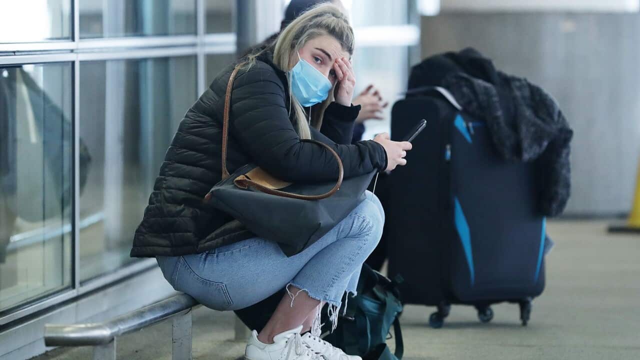 Passenger waiting at the airport