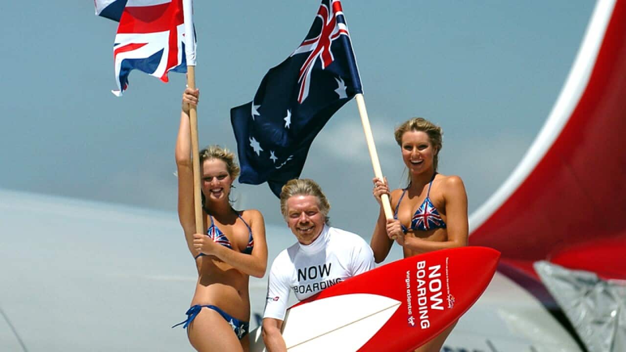 File photo of a Virgin plane at Sydney airport