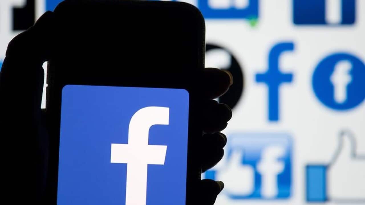 Facebook displayed on a smartphone.