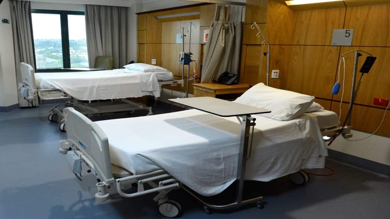 An empty hospital room