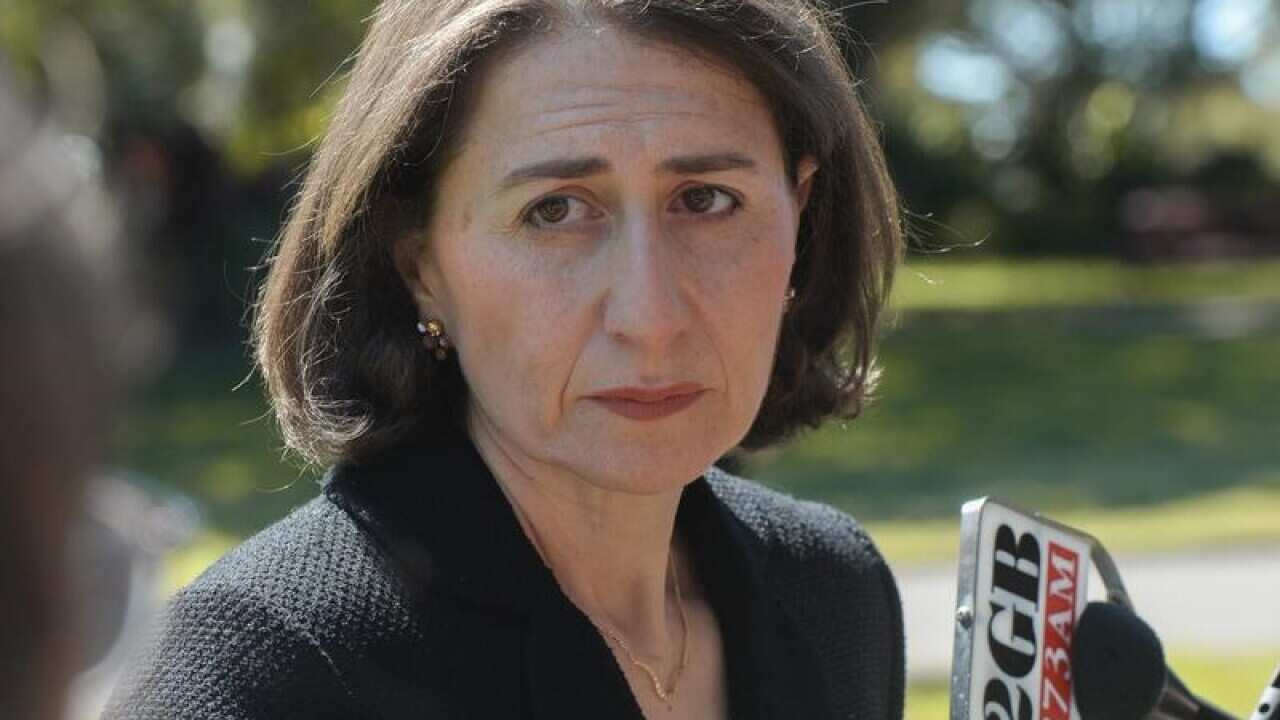 NSW Premier Gladys Berejiklian addresses the media in Sydney.