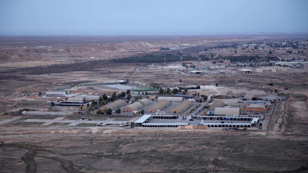 Ain al-Asad air base in the western Anbar desert, Iraq, which was struck by Iran in a retaliation attack.