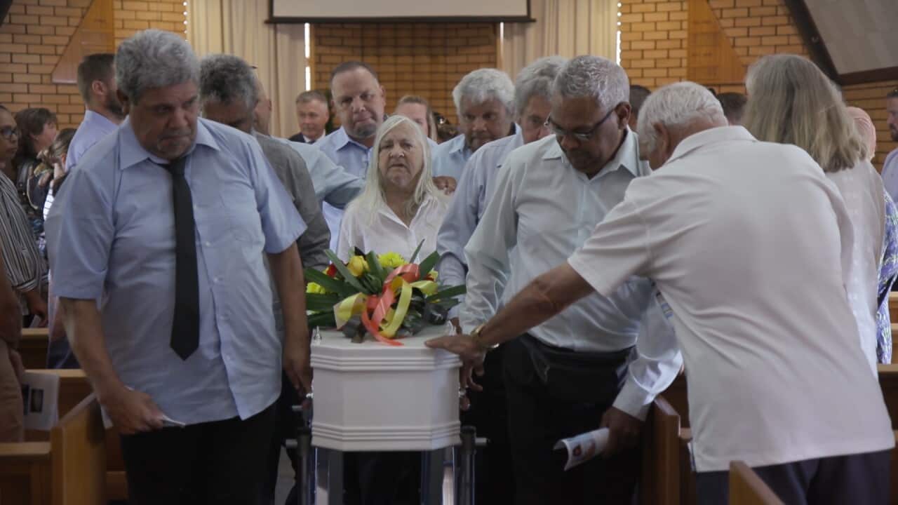 A funeral service held for Baby Michael.