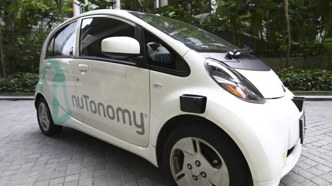 An autonomous vehicle in Singapore
