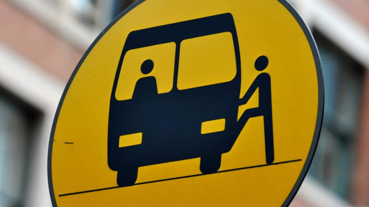 Bus stop.