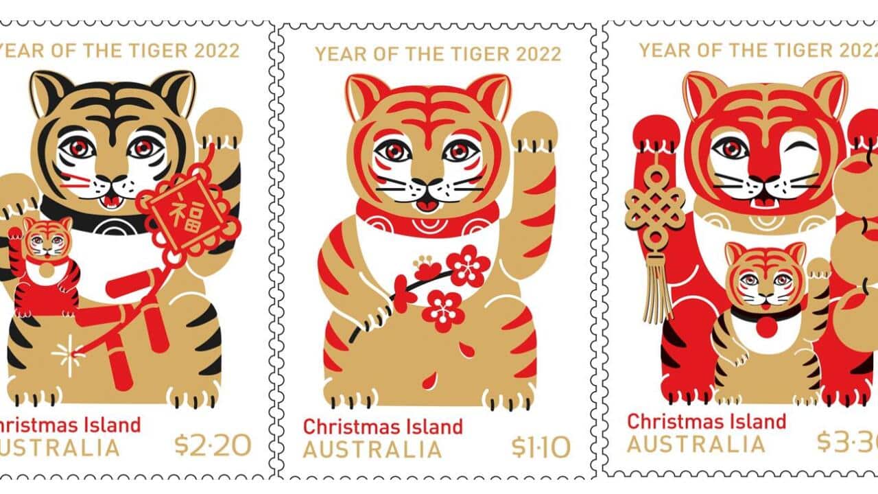 Sydney-based illustrator Chrissy Lau designed a special Lunar New Year series of stamps for Australia Post, marking the Year of the Tiger.