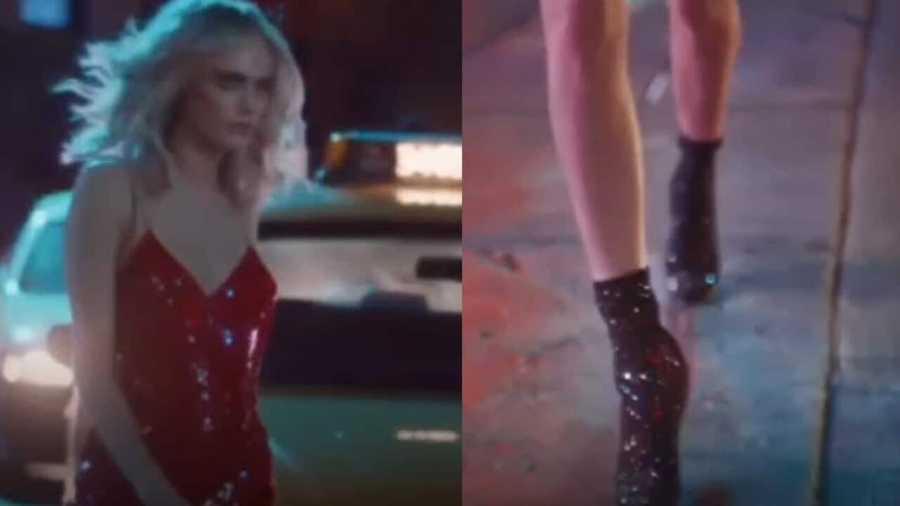 Still from the Jimmy Choo receiving criticism online.