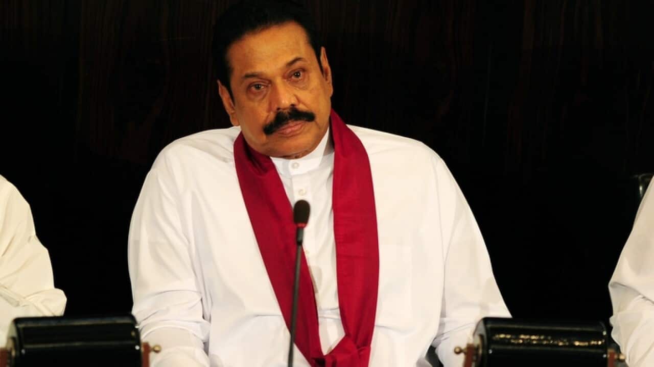Former Sri Lankan president Mahinda Rajapakse