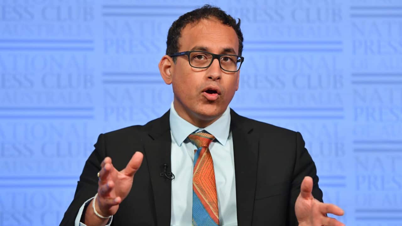 Infectious diseases physician Sanjaya Senanayake at the National Press Club in Canberra on Wednesday, 10 February.