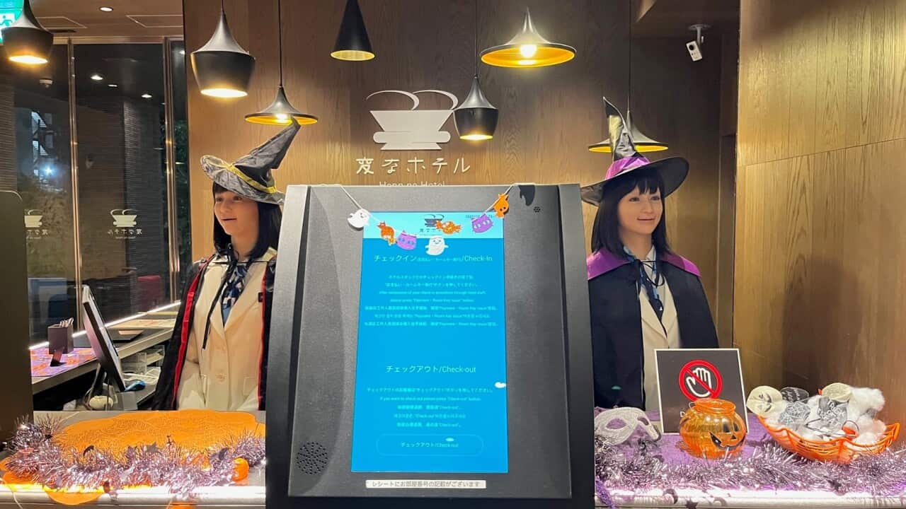 These robot receptionists at a Tokyo hotel dressed in costume for Halloween (SBS-Allan Lee).jpg