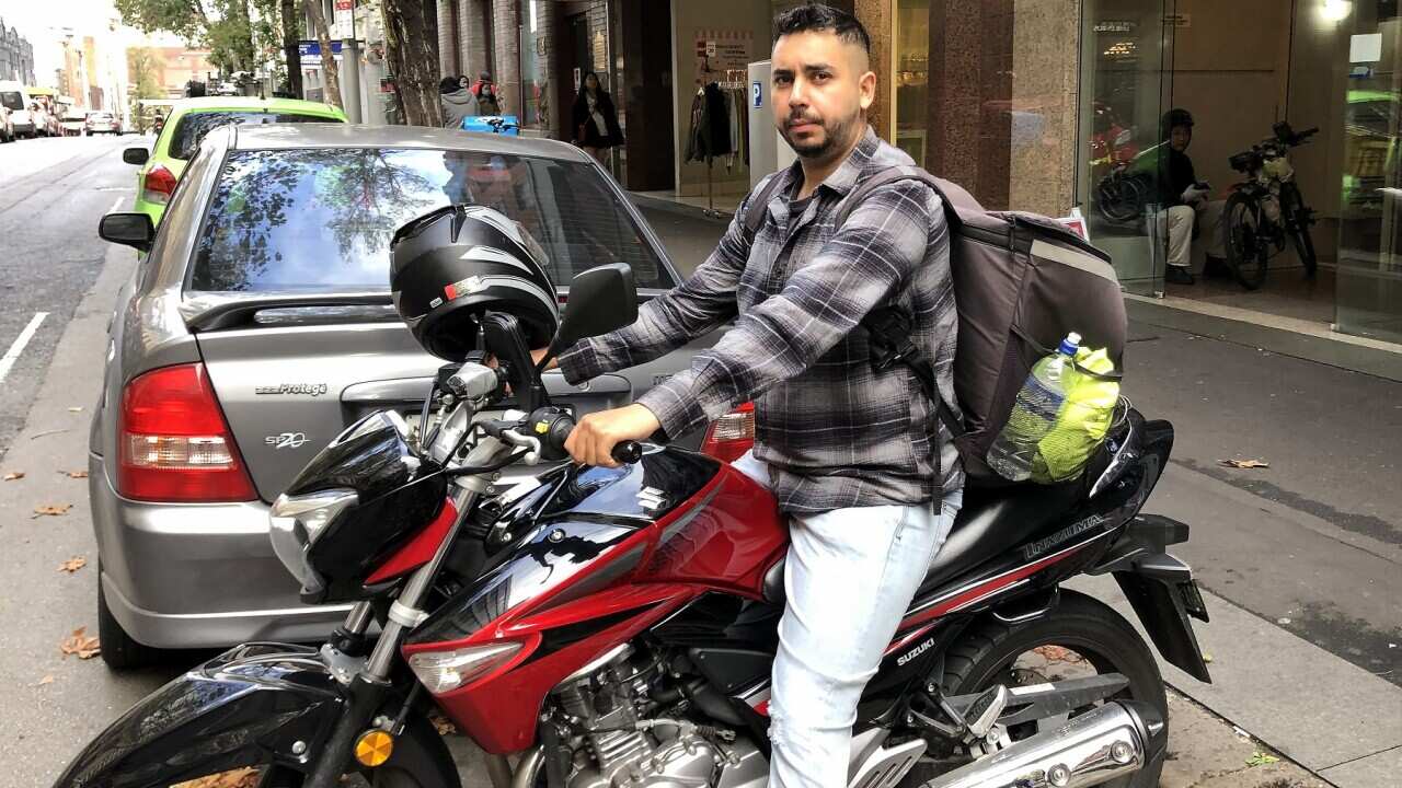 Diego Franco, who was into his fourth year of working for Deliveroo in Sydney, when terminated in 2020