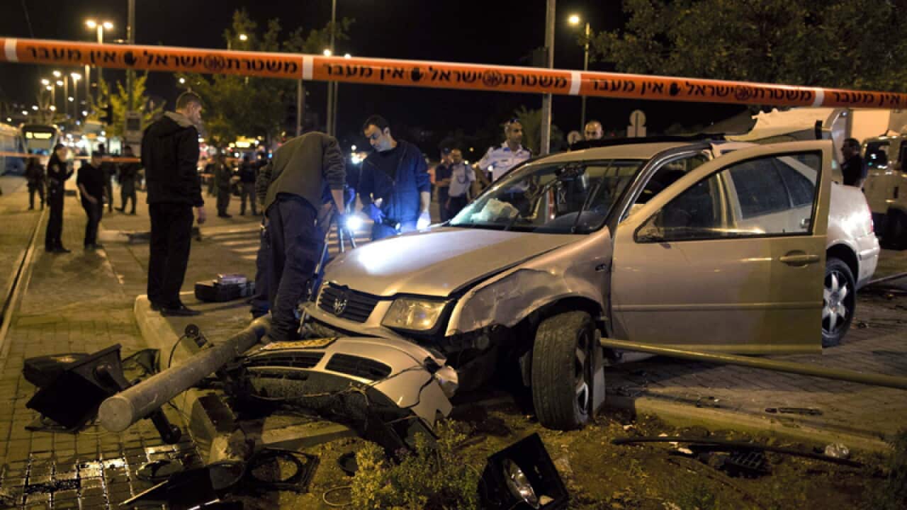 The scene of the car crash.