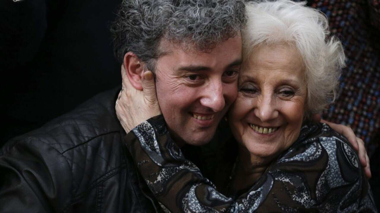 Estela de Carlotto, right, and her grandson Ignacio Hurban