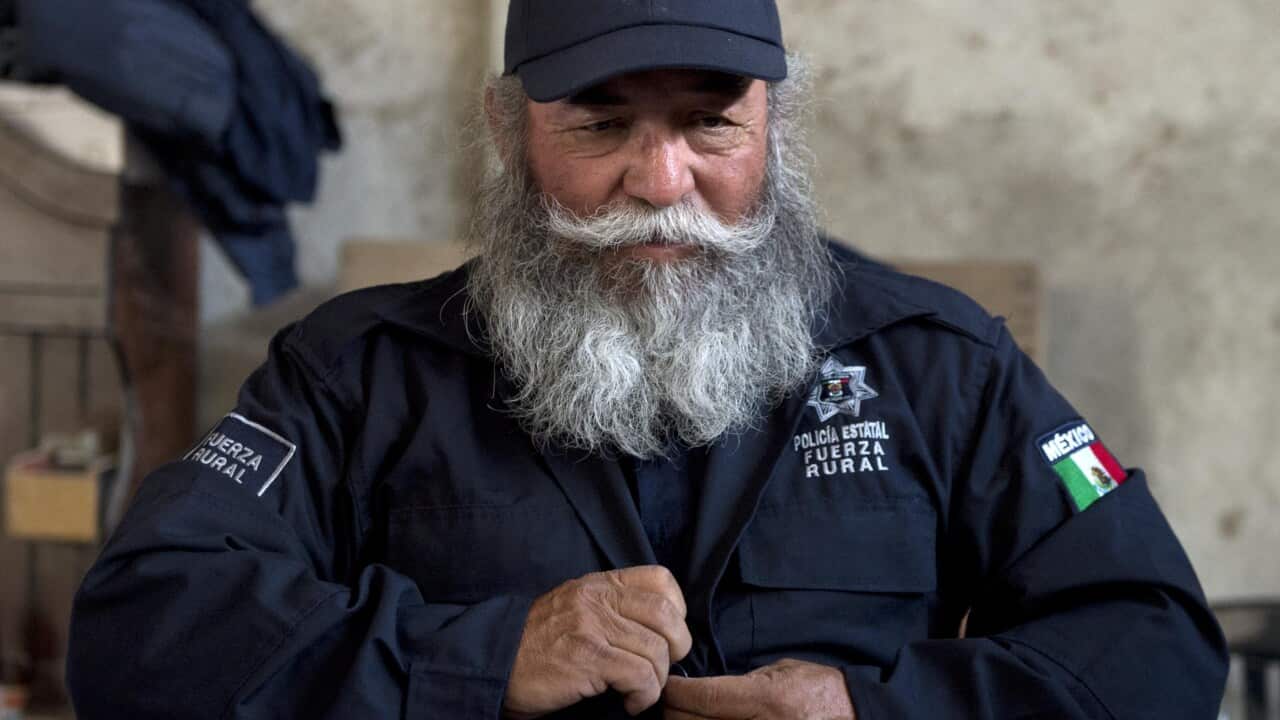 Estanislao Beltran, aka 'Papa Pitufo' (Papa Smurf in English), leader of the local self-protection police