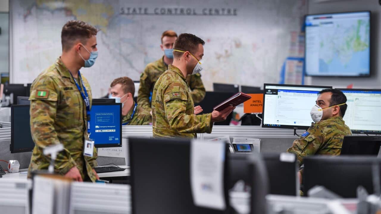 Victorian state control centre in East Melbourne, being used for the COVID-19 Coronavirus Pandemic