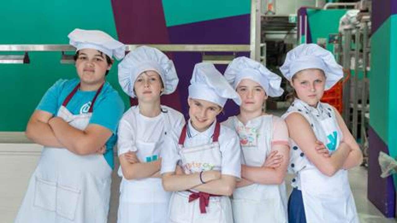 Talula Bogusz (in the middle) and her chefs team