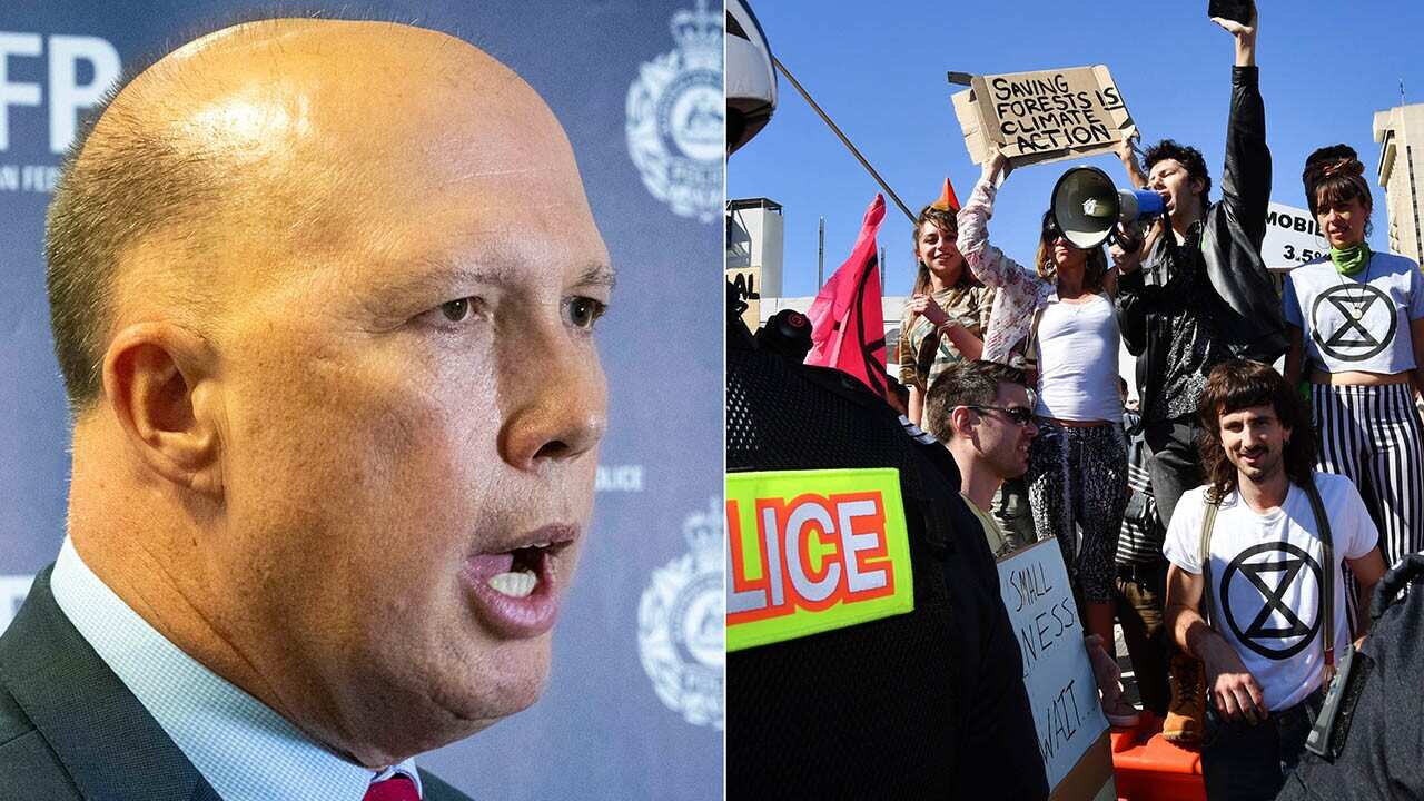 The home affairs minister is facing criticism for his suggestion of mandatory sentencing for protesters who break the law.