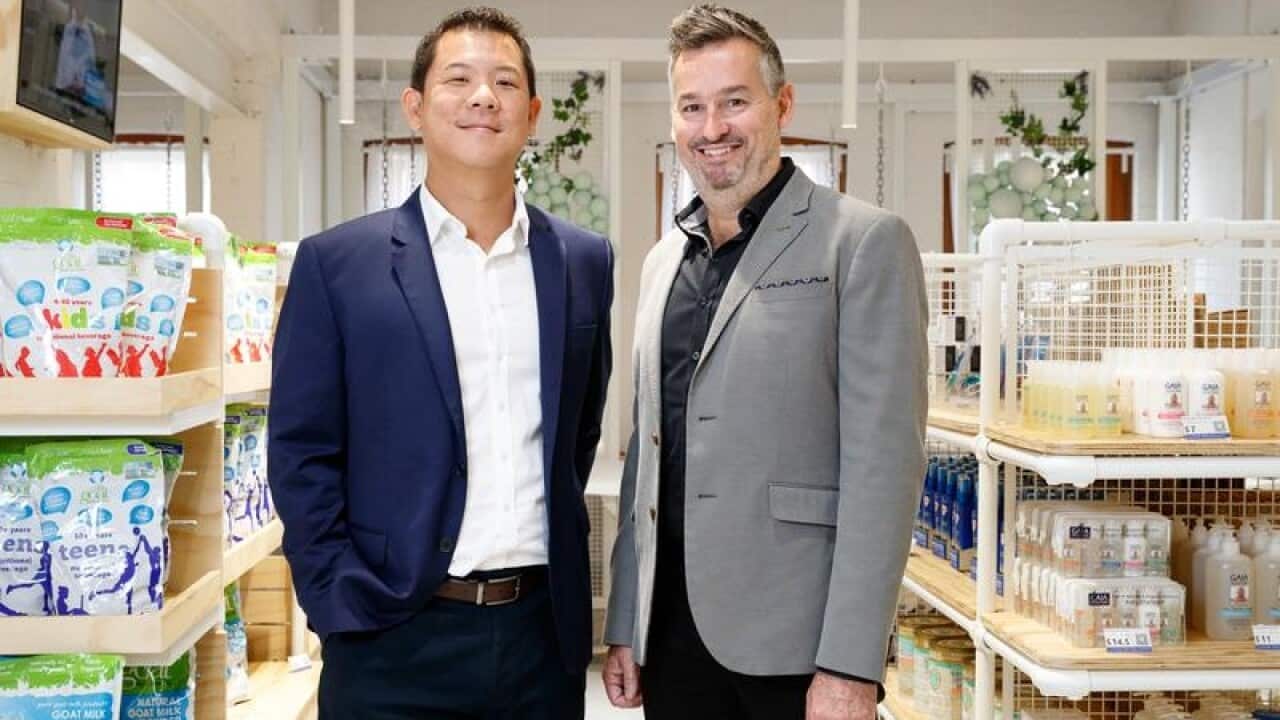 Aumake chairman Keong Chan (left)