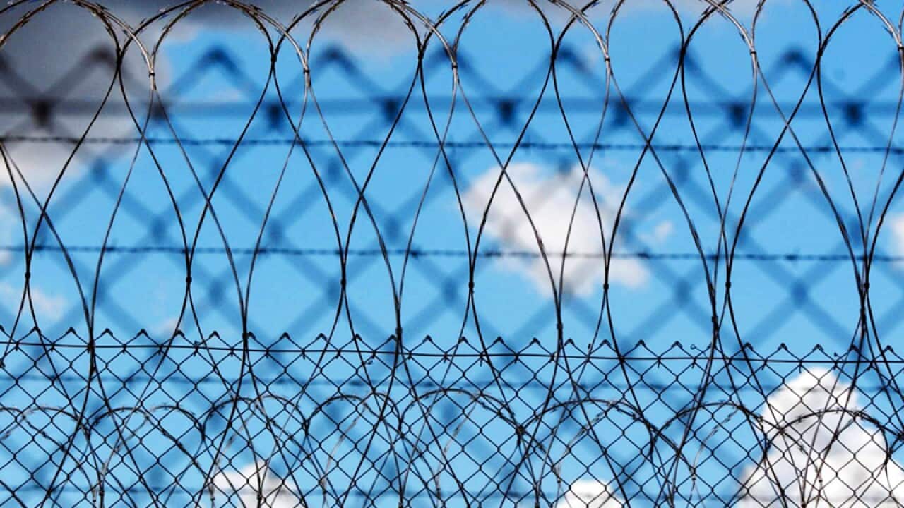 Stock Image of razor wire