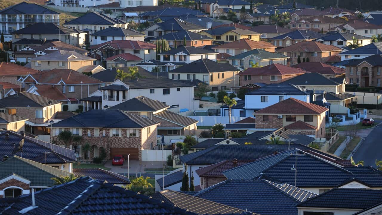 Rows of suburban Australian houses.