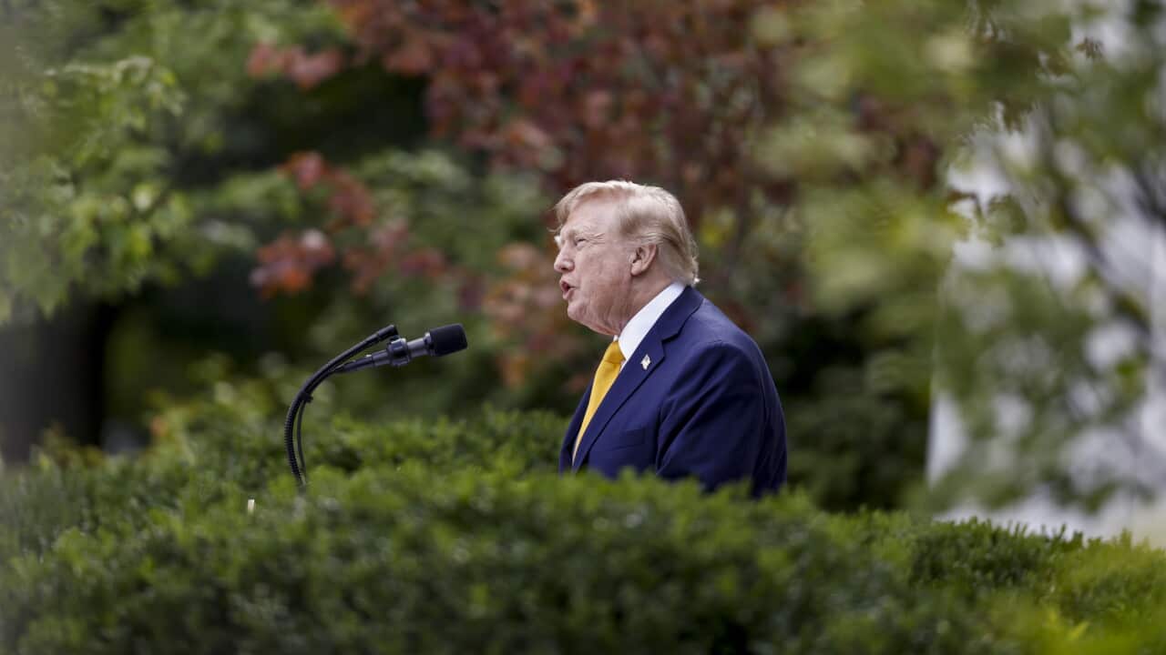 US President Trump hosts an education event in the Rose Garden