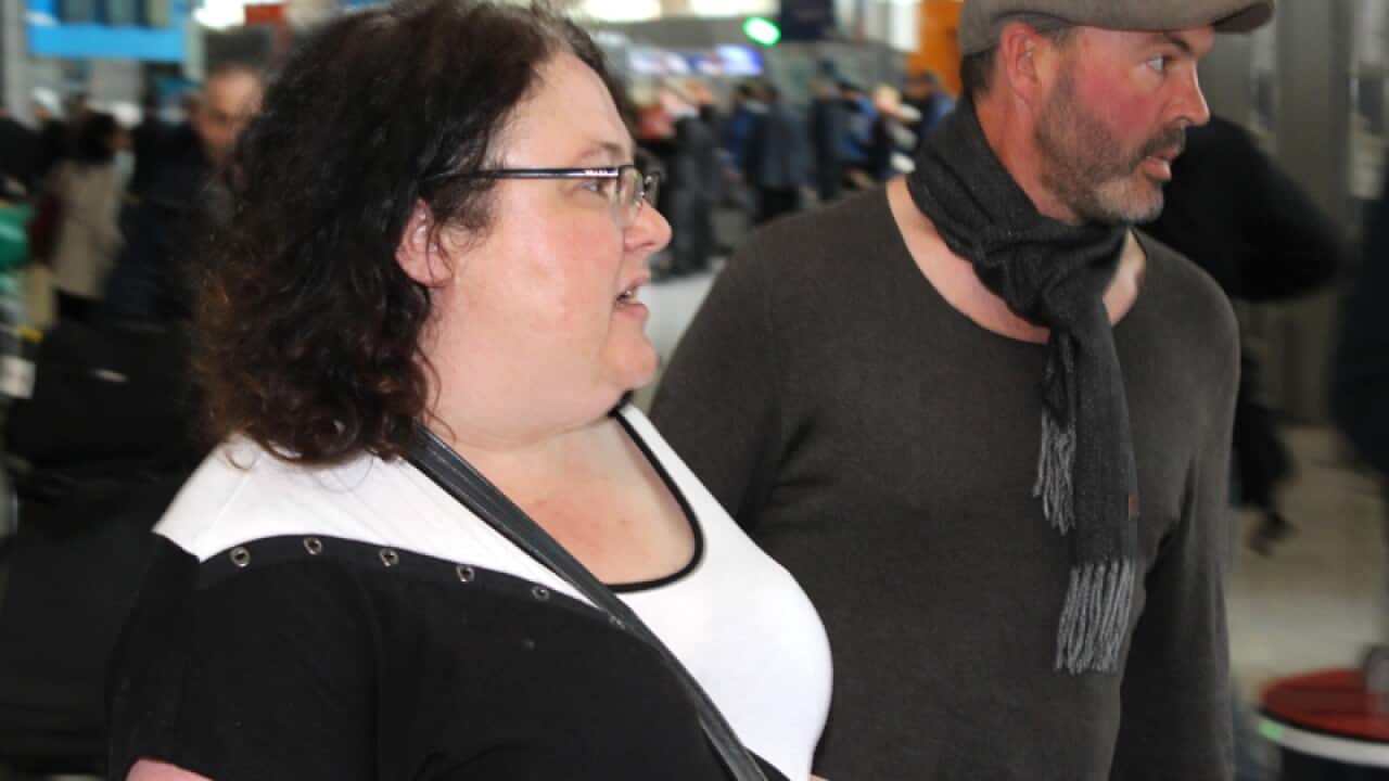 Lisa Parkinson arrives at Charles de Gaulle Airport in France