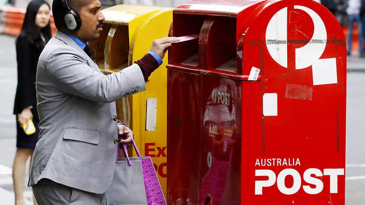 Australia Post announced the loss of 1900 jobs today in Sydney, Friday, June 26, 2015. (AAP Image/Nikki Short) NO ARCHIVING