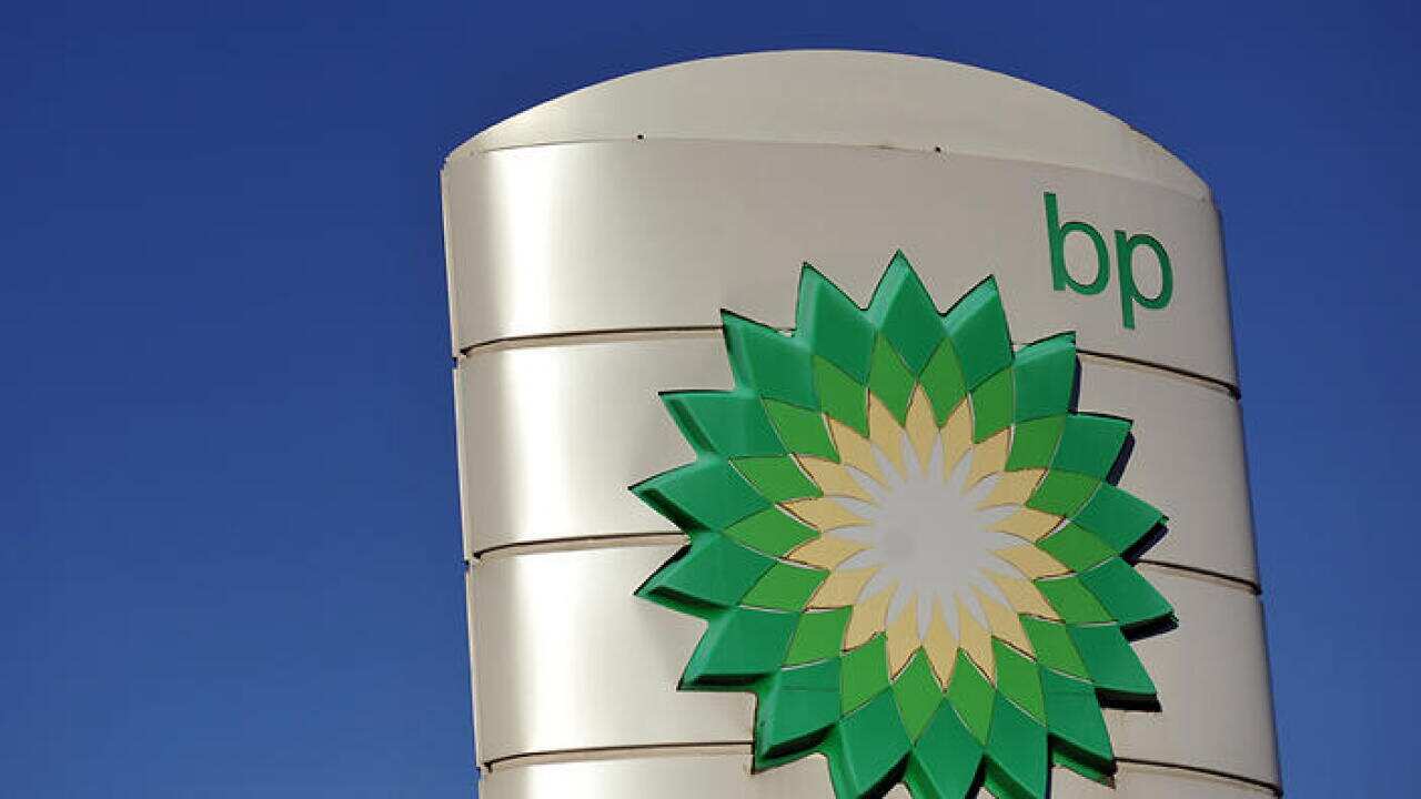Photo of a British Petroleum (BP) sign advertising a petrol station in Sydney.